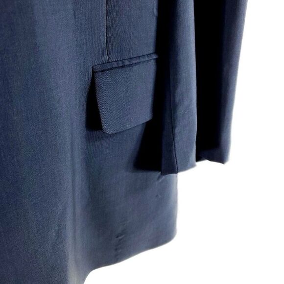 DAMAGED Arnold Brant Marzotto Wool 3‎ Button Blazer 48L Blue - Picture 4 of 15